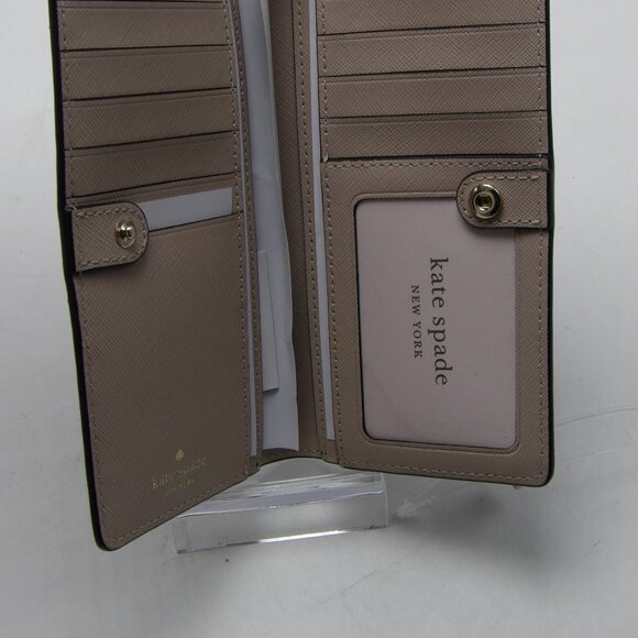 Kate Spade New York Refined Grain Large Slim Bifold Wallet In Black - Picture 3 of 4